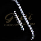 4MM 925S & VVS Moissanite Tennis Bracelet White Gold