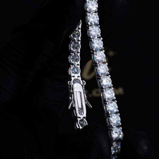5MM 925S & VVS Moissanite Tennis Bracelet White Gold Main Image