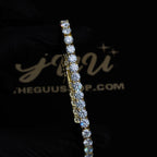 5MM 925S & VVS Moissanite Tennis Bracelet 18K Gold
