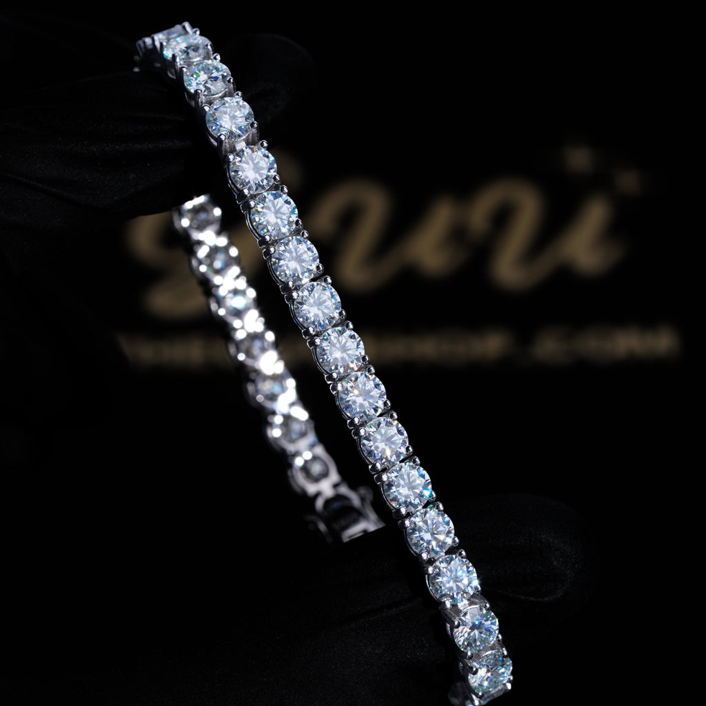 5MM 925S & VVS Moissanite Tennis Bracelet White Gold