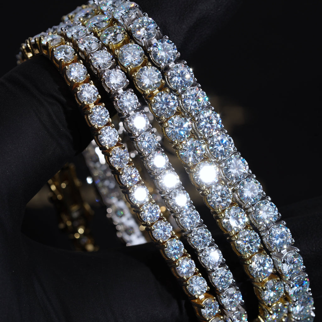 5MM 925S & VVS Moissanite Tennis Chain White Gold