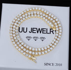 4MM 925S & VVS Moissanite Tennis Chain 18K Gold