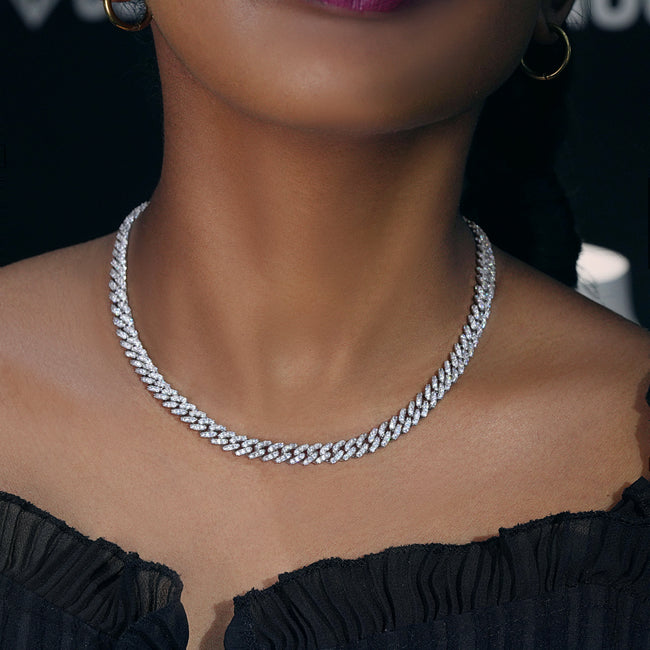 6MM Iced Cuban Link In White Gold Hover Image