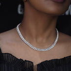 6MM Iced Cuban Link In White Gold