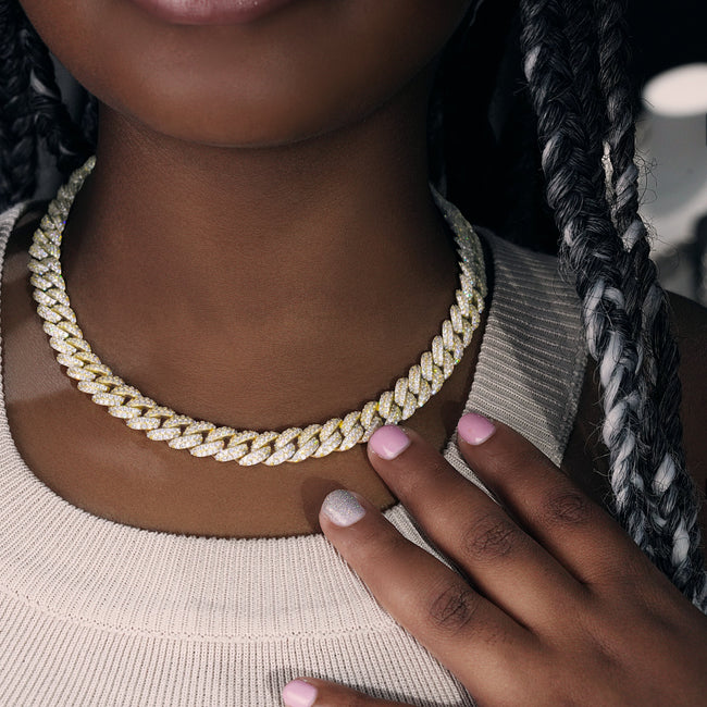 10mm Cuban Link Chain in 18K Gold Main Image