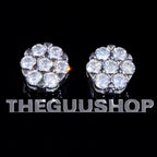 Cluster VVS Moissanite Earring .925 Sterling Silver