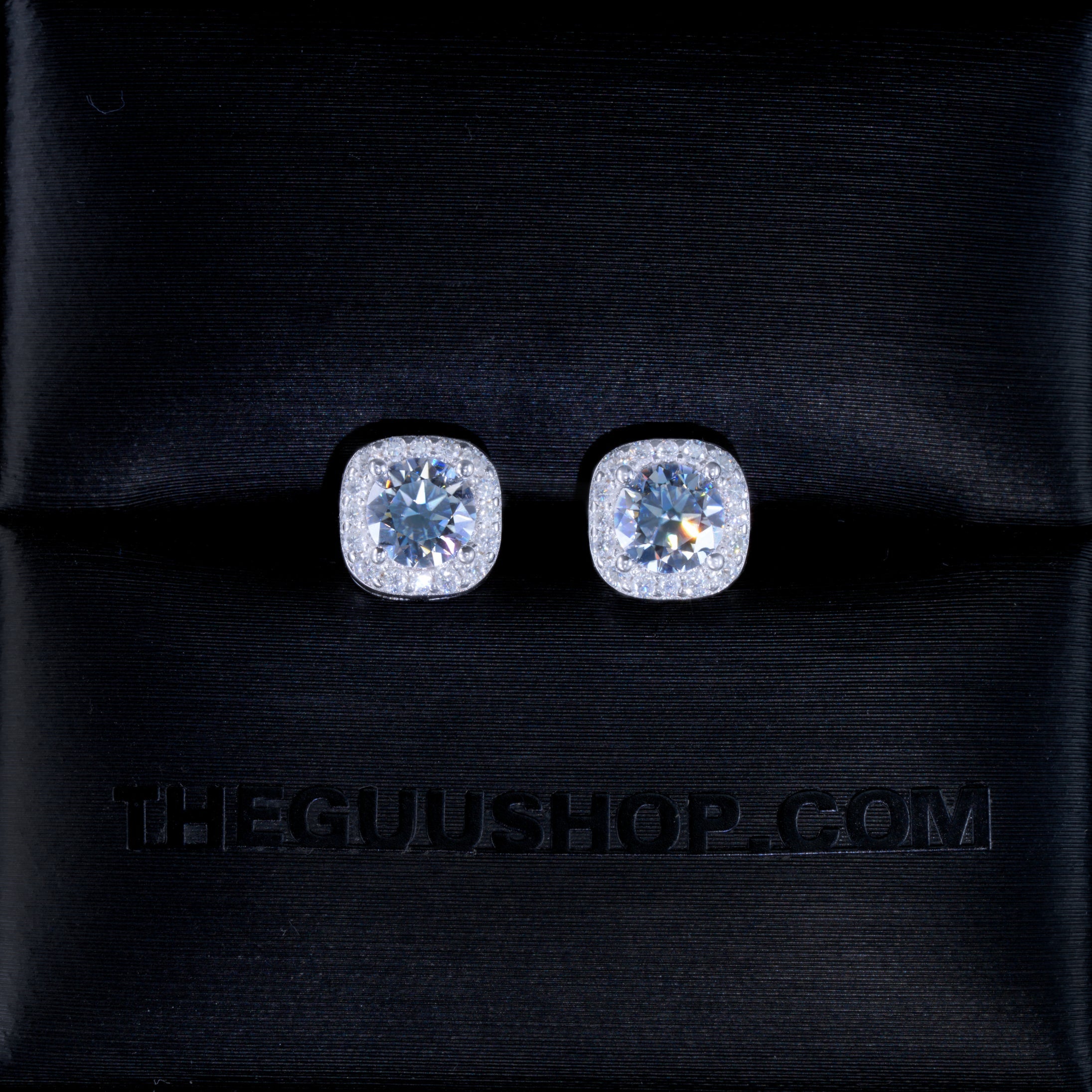 VVS1 Moissanite 7MM Cluster Stud Earrings