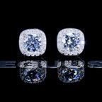 VVS1 Moissanite 7MM Cluster Stud Earrings