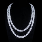 925S & VVS Moissanite 8.5MM Prong Cuban Link Chain