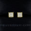 925s & VVS Moissanite 3D Cube Earrings 18K Gold