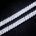 925S & VVS Moissanite 8.5MM Prong Cuban Link Chain
