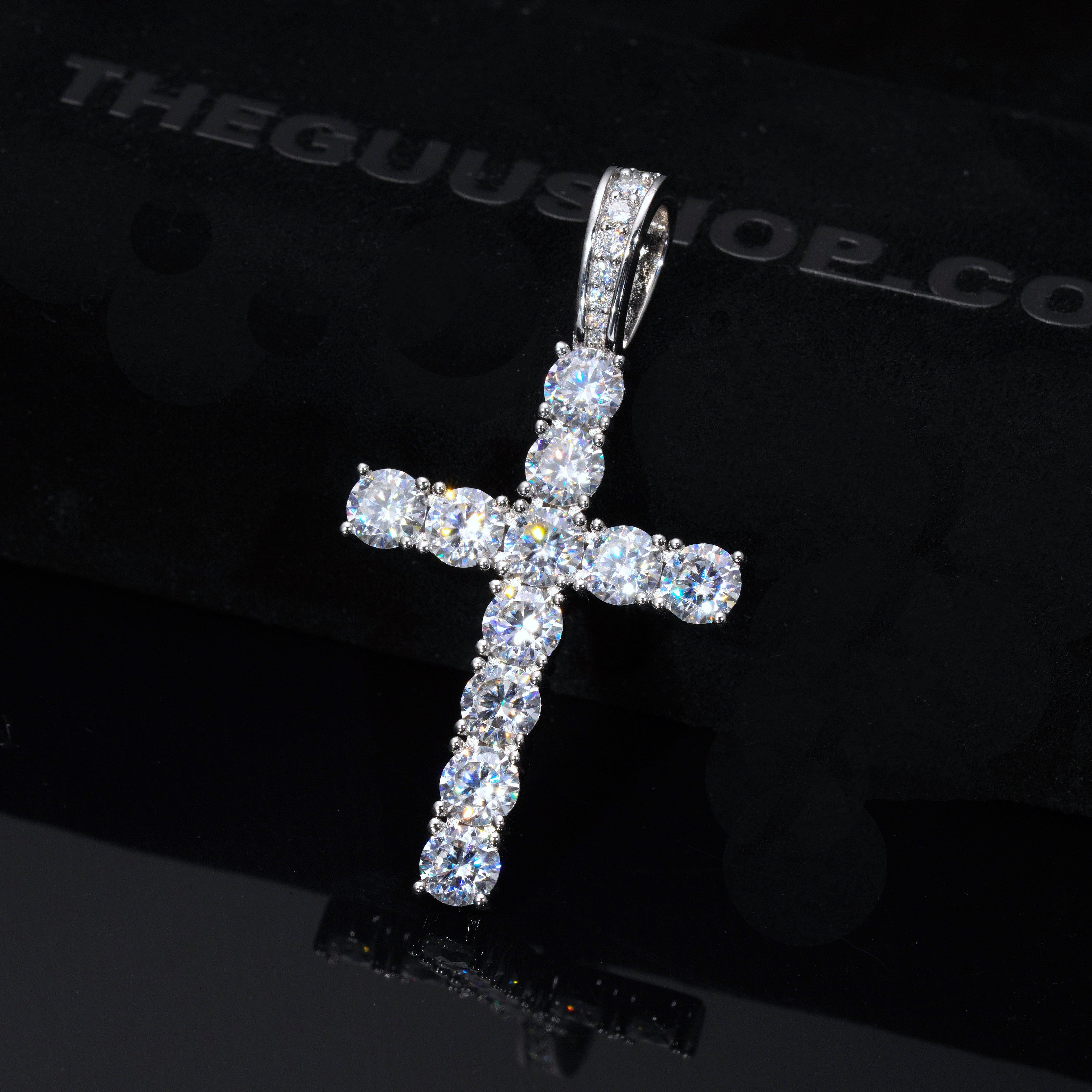 4.51 Carat VVS Moissanite Cross In White Gold