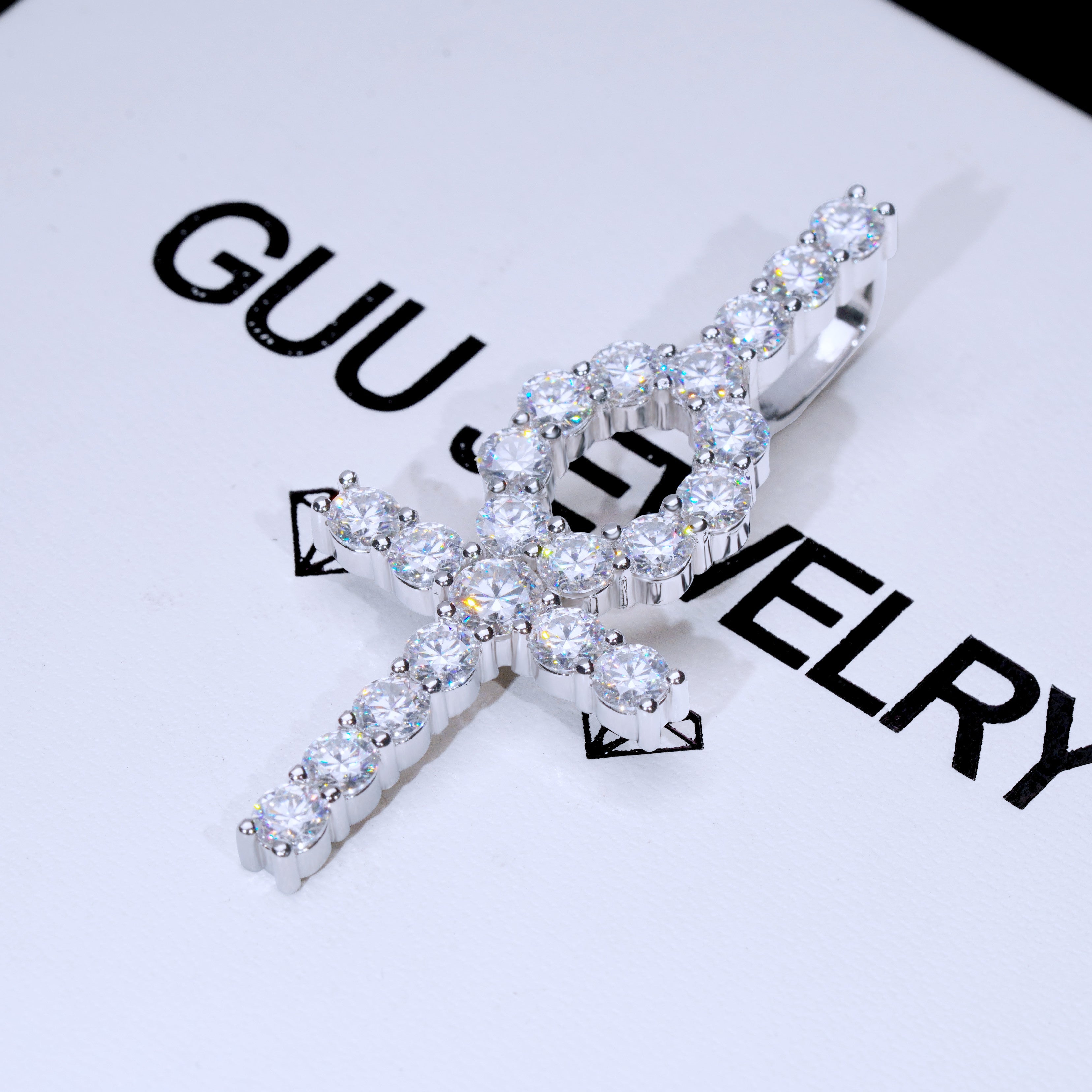 4.81 Carat VVS Moissanite Ankh Necklace