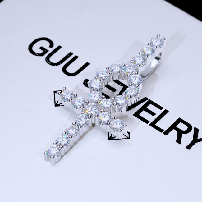 4.81 Carat VVS Moissanite Ankh Necklace Main Image