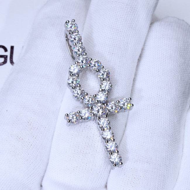 4.81 Carat VVS Moissanite Ankh Necklace Hover Image