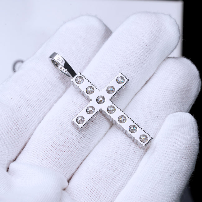 4.51 Carat VVS Moissanite Cross In White Gold Main Image
