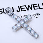 4.51 Carat VVS Moissanite Cross In White Gold