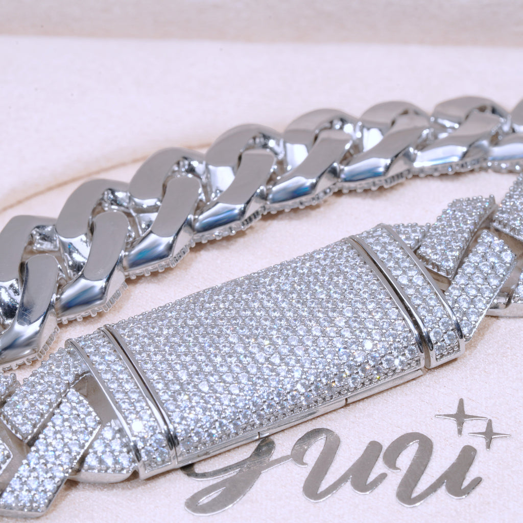 20mm Extended Clasp Prong Cuban Chain
