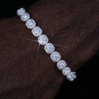 VVS Moissanite 8MM Clustered Tennis Bracelet