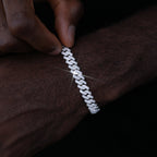 925S & VVS Moissanite 8.5MM Prong Cuban Bracelet