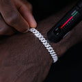 925S & VVS Moissanite 8.5MM Prong Cuban Bracelet