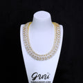 Bundle 19MM 2-Row Prong Cuban + 5MM Tennis In Gold