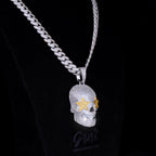 Star Eyes Skull Solid Iced Necklace