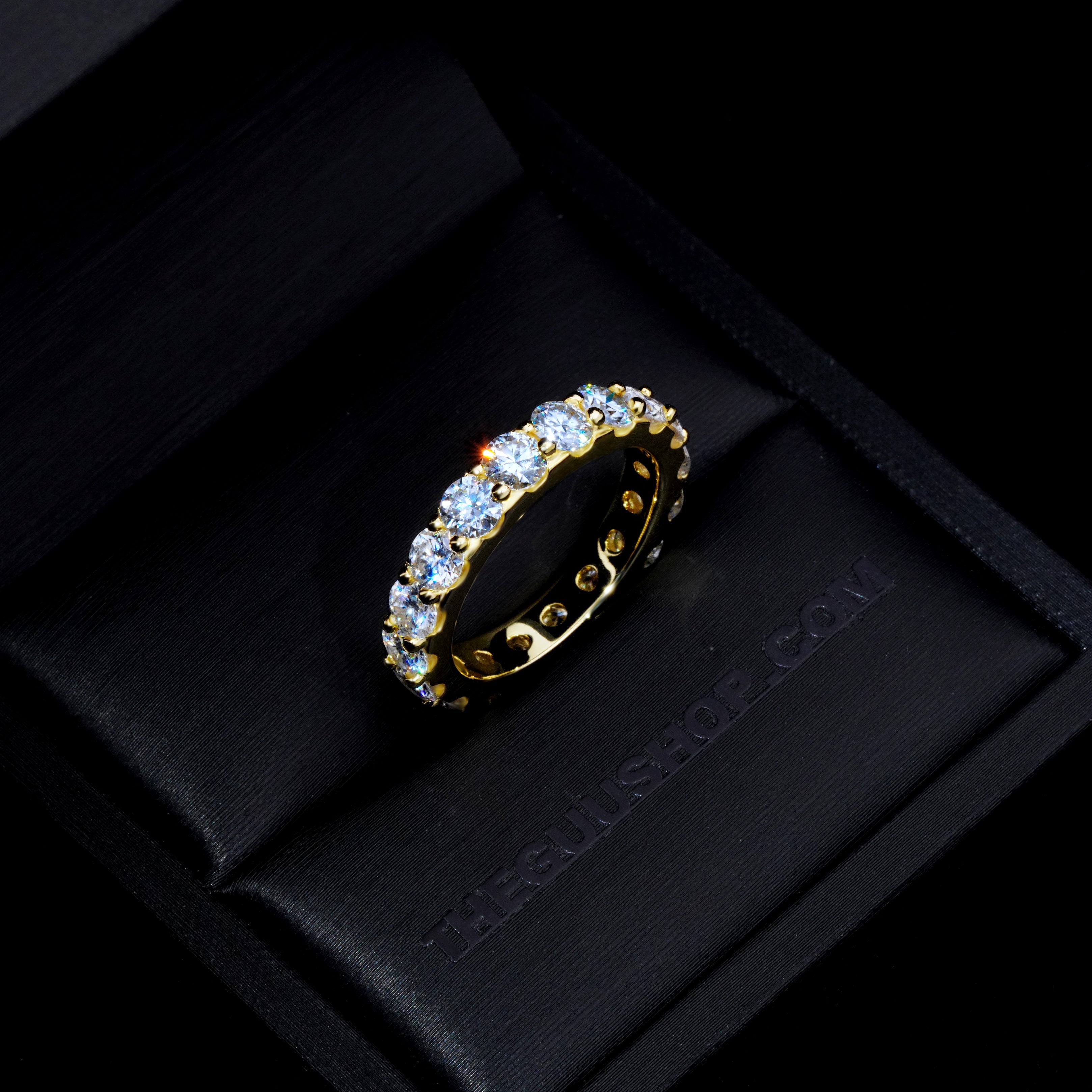 6.00 CARAT VVS Moissanite Single-Row Eternity Ring