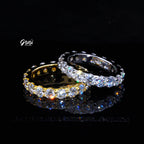 6.00 CARAT VVS Moissanite Single-Row Eternity Ring