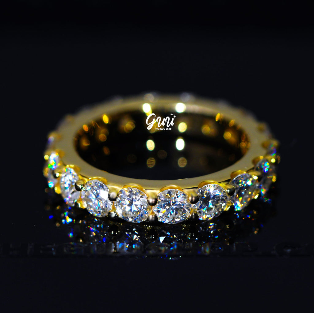 6.00 CARAT VVS Moissanite Single-Row Eternity Ring