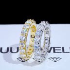 6.00 CARAT VVS Moissanite Single-Row Eternity Ring