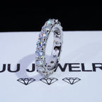 6.00 CARAT VVS Moissanite Single-Row Eternity Ring
