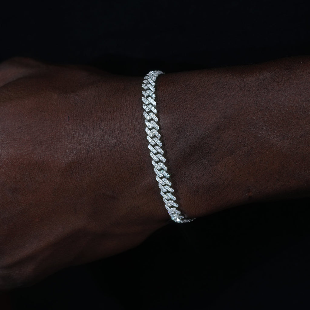 VVS Moissanite 6.5MM Prong Cuban Bracelet