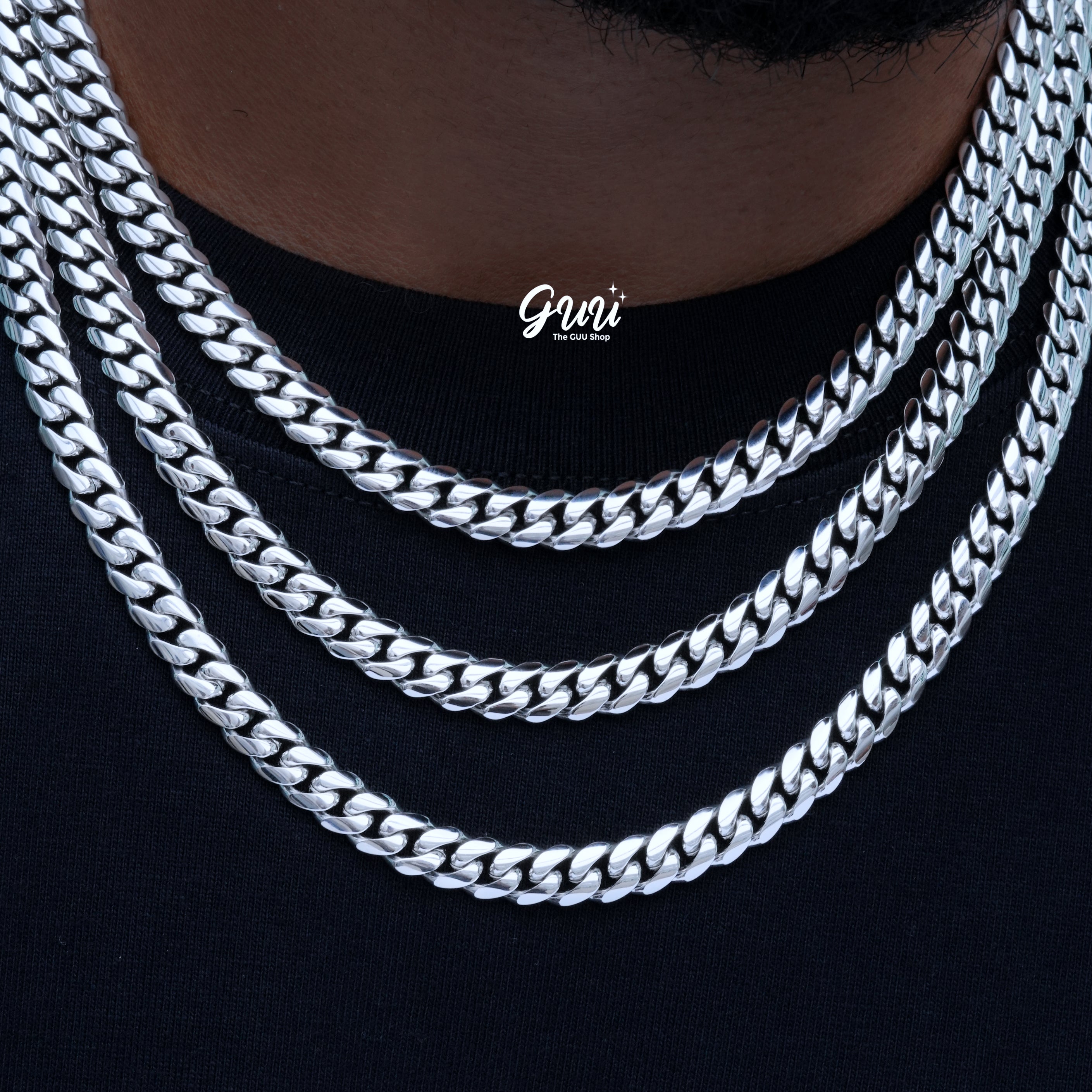 8mm Signature Cuban Link in White Gold