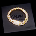 925S & VVS Moissanite 12MM Prong Cuban Bracelet