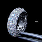 925S & VVS Moissanite Layered Diamond Ring White Gold