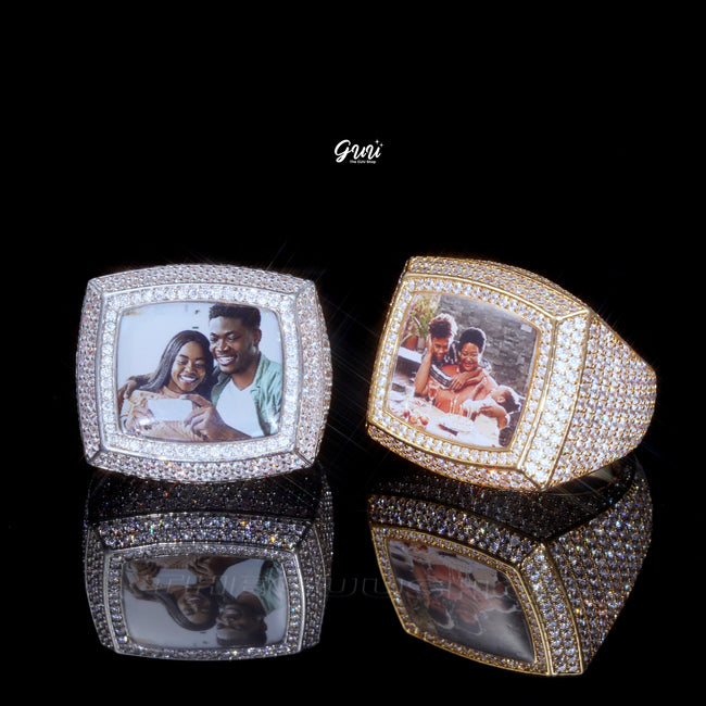 3D CUSTOM PICTURE ICED RING Hover Image