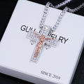 Jesus Crucifix Baguette Cross Necklace