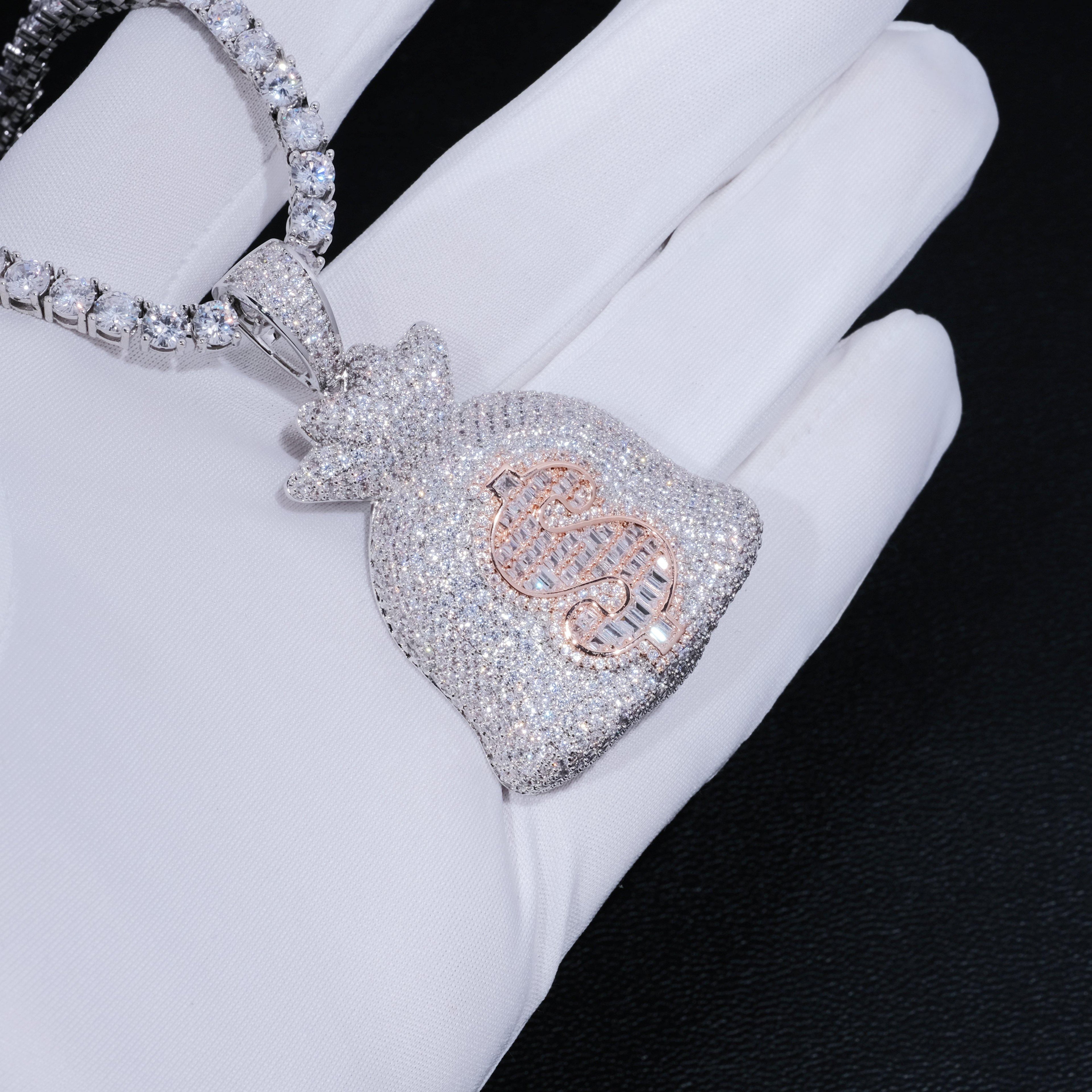 Iced Money Bag Necklace