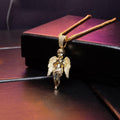 18k Gold-Plated 21mm AAA CZ Angel Pendant # Punk Rapper Chain