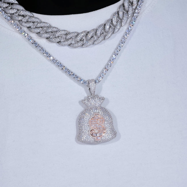 Iced Money Bag Necklace Main Image