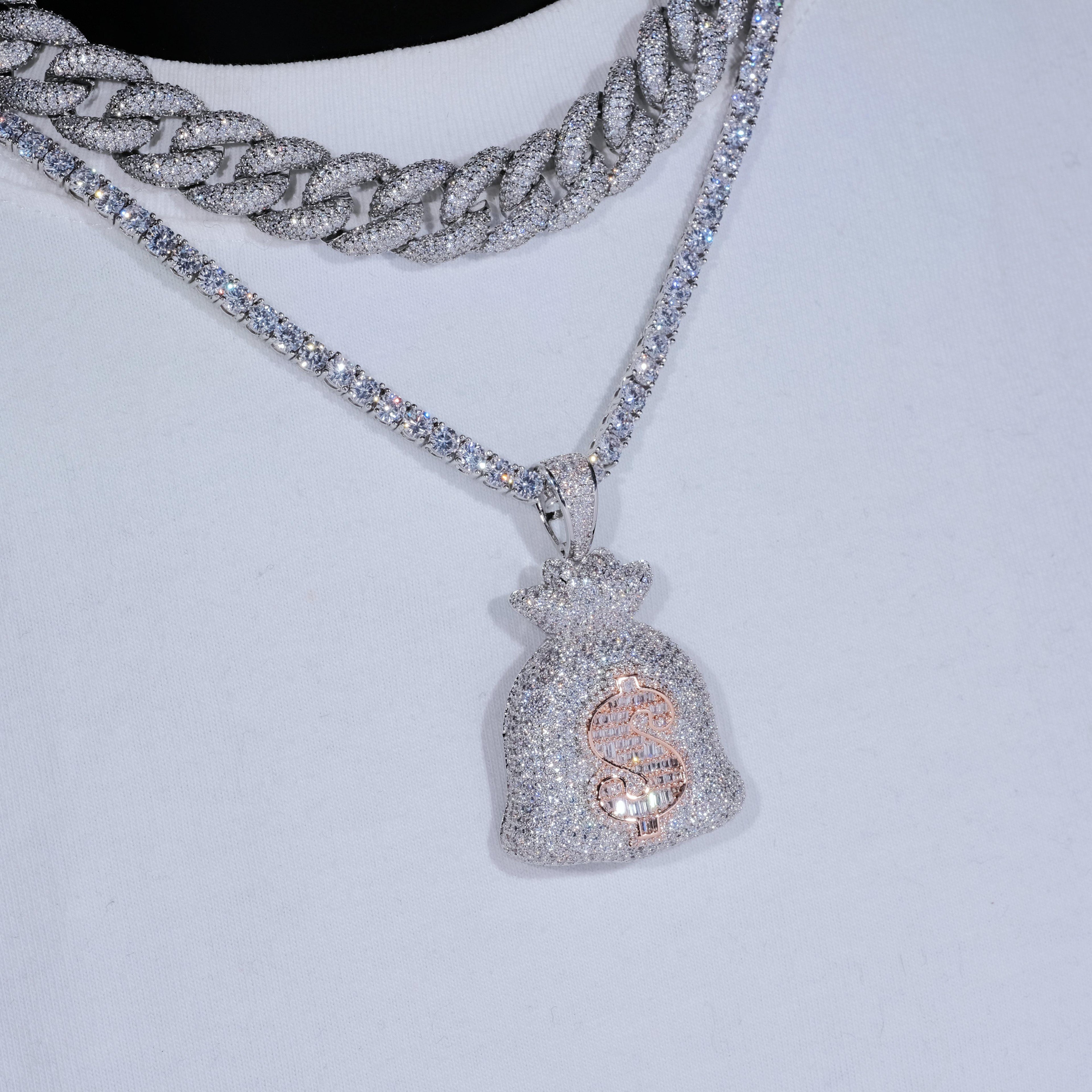 Iced Money Bag Necklace