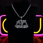 New 18K Gold-Plated ATM Iced Pendant
