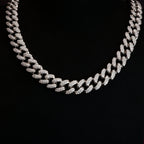 🔥New Flip buckle Iced Cuban Link Chain Silver