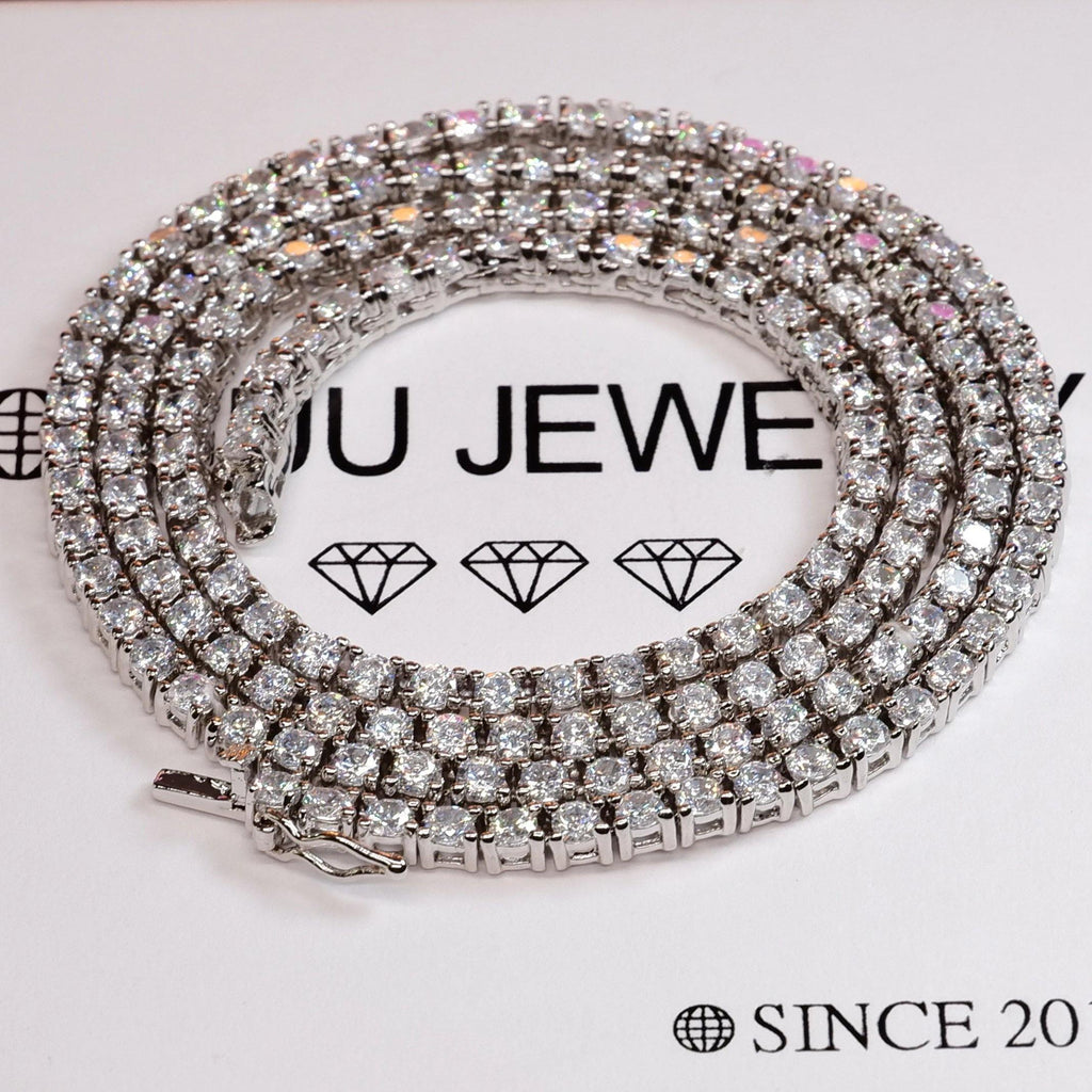 3mm 18K Gold-Plated Iced BlingBling Tennis Chain