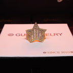18K Gold-Plated Micro-inlay AAA CZ Pentagram Ring