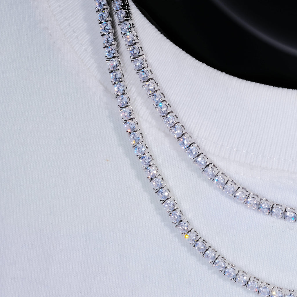 4mm 18K Gold-Plated Iced BlingBling Tennis Chain