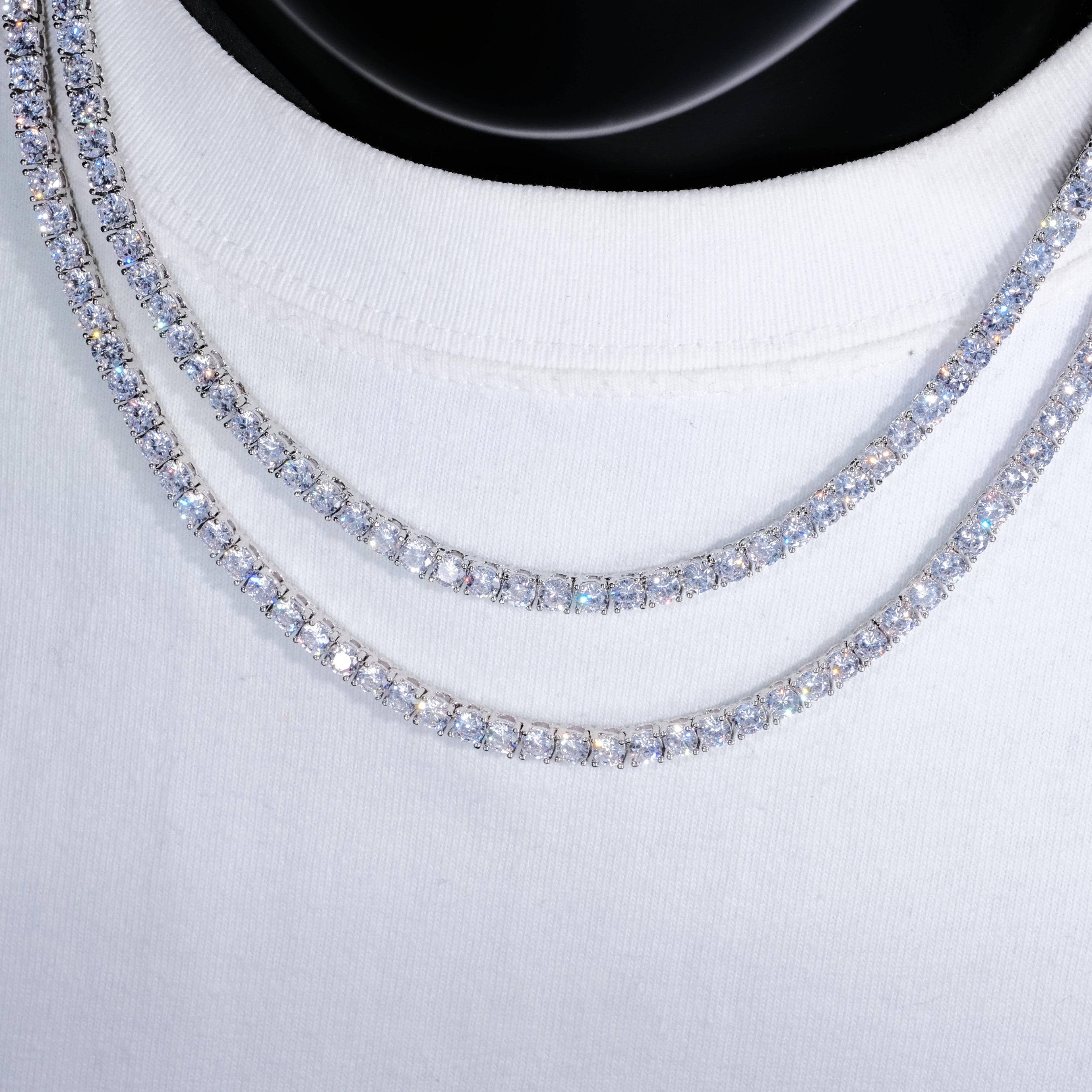 4mm 18K Gold-Plated Iced BlingBling Tennis Chain