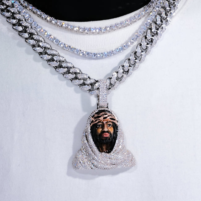 3D Enamel painting Iced Jesus Pendant Main Image