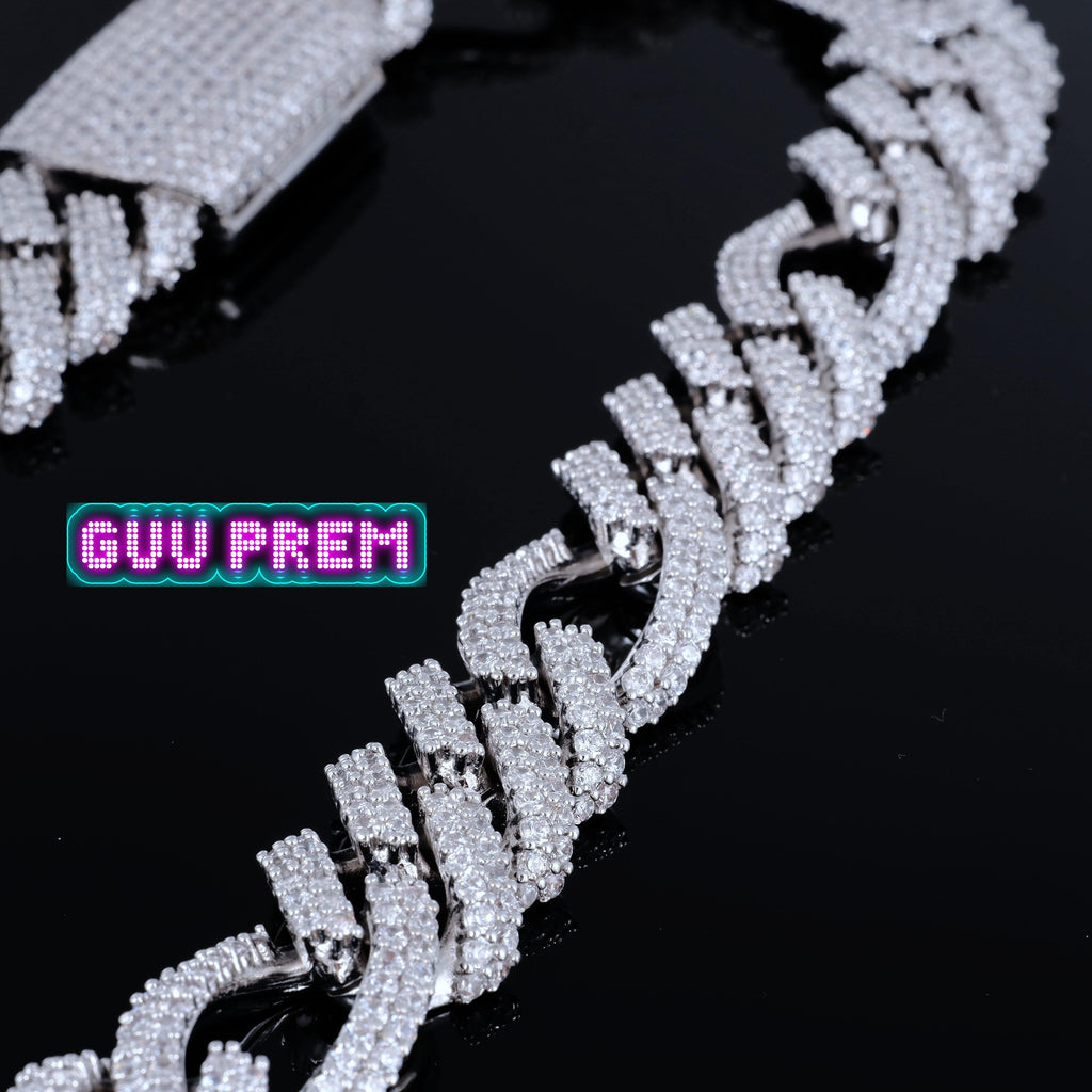 19mm Iced Figaro Chain